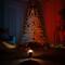 LED Lighted Rotating Christmas Tree Color Projecting Wheel - 13"